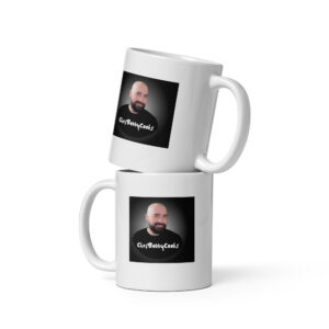 White glossy mug